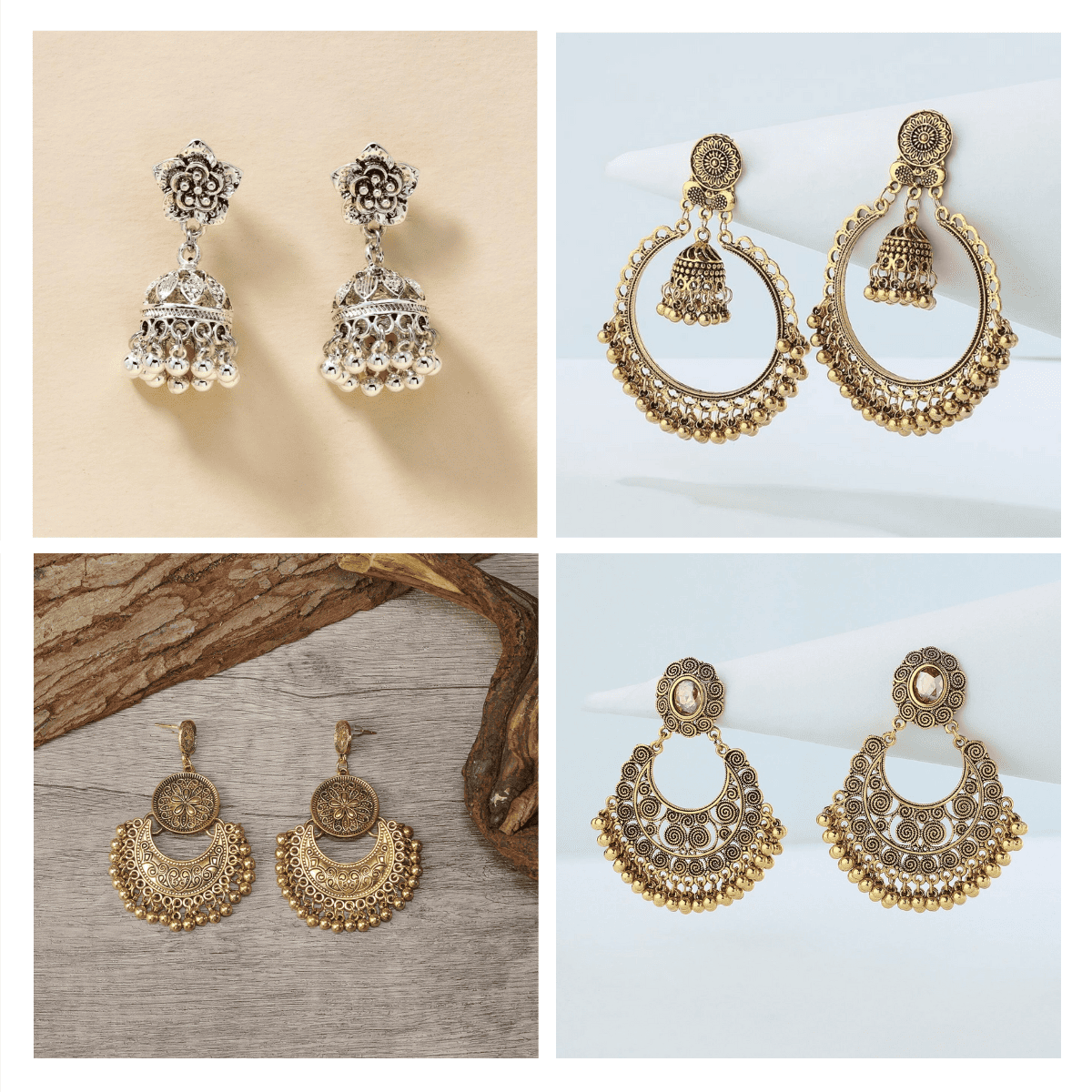 Divine Adornments Series - Pack Of 12 Pair Jhumka Earrings #16