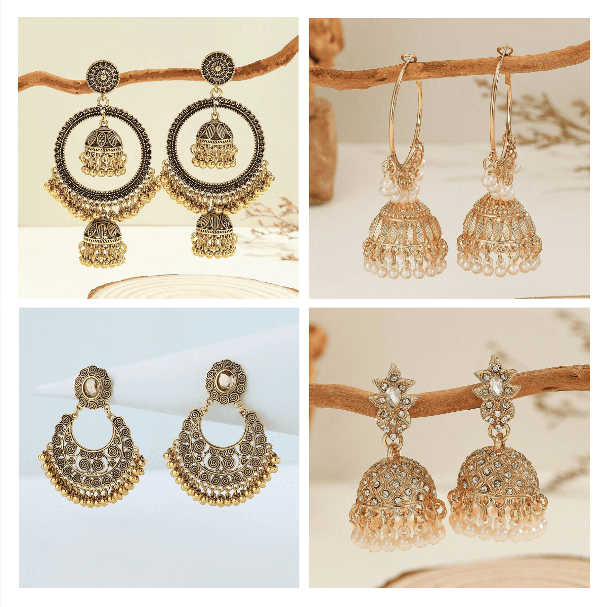 Artisan's Legacy Collection - Pack Of 12 Pair Jhumka Earrings #18