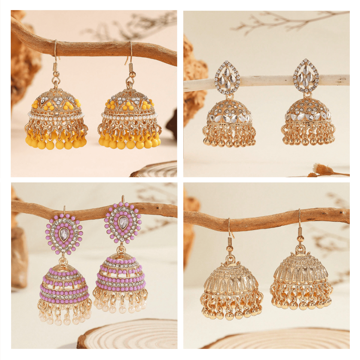 Artisan's Legacy Collection - Pack Of 12 Pair Jhumka Earrings #18