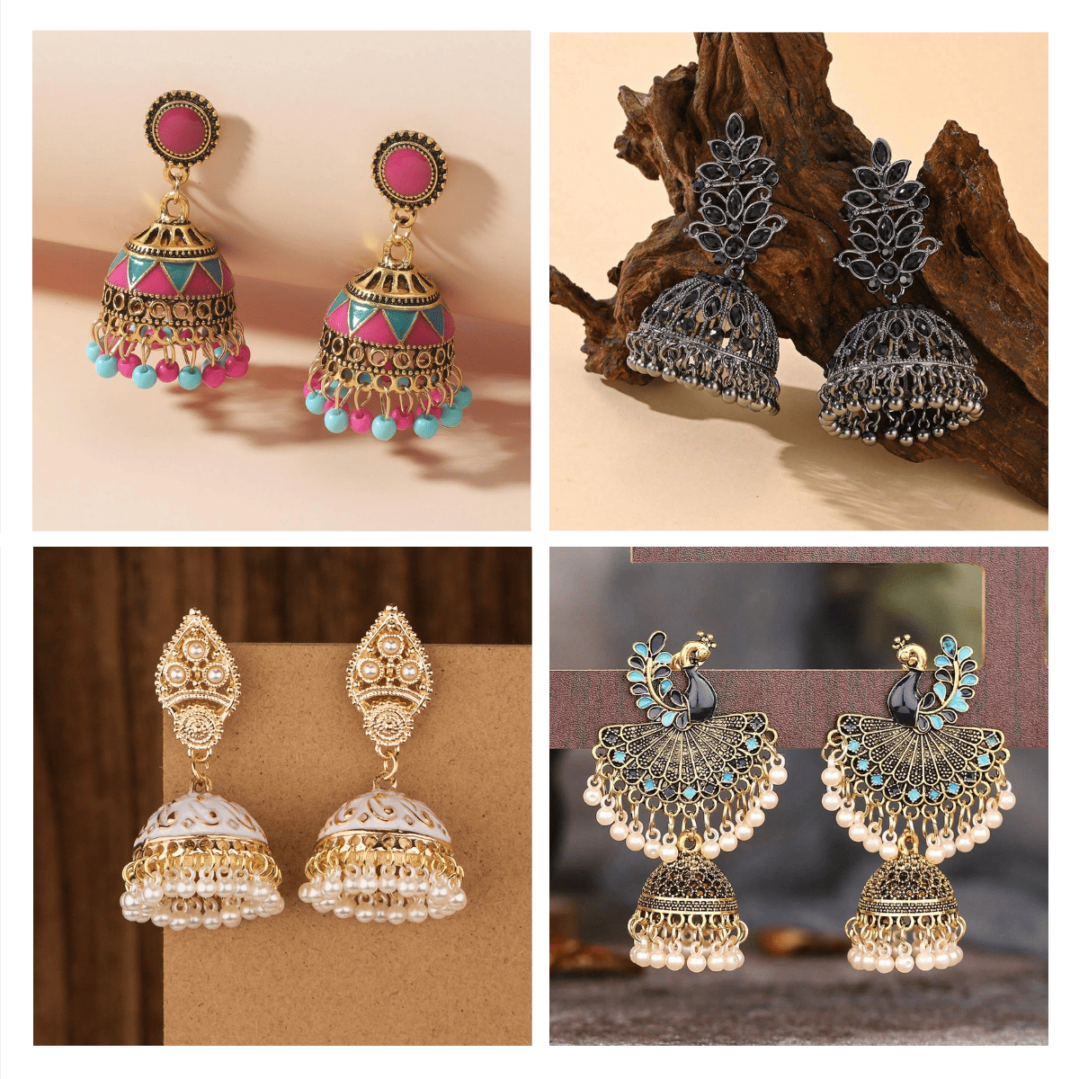 Artisan's Legacy Collection - Pack Of 12 Pair Jhumka Earrings #18