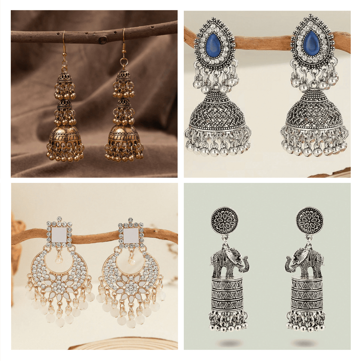 Gemstone Gallery Collection - Pack Of 12 Pair Jhumka Earrings #20
