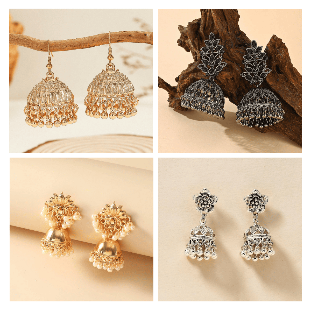 Gemstone Gallery Collection - Pack Of 12 Pair Jhumka Earrings #20