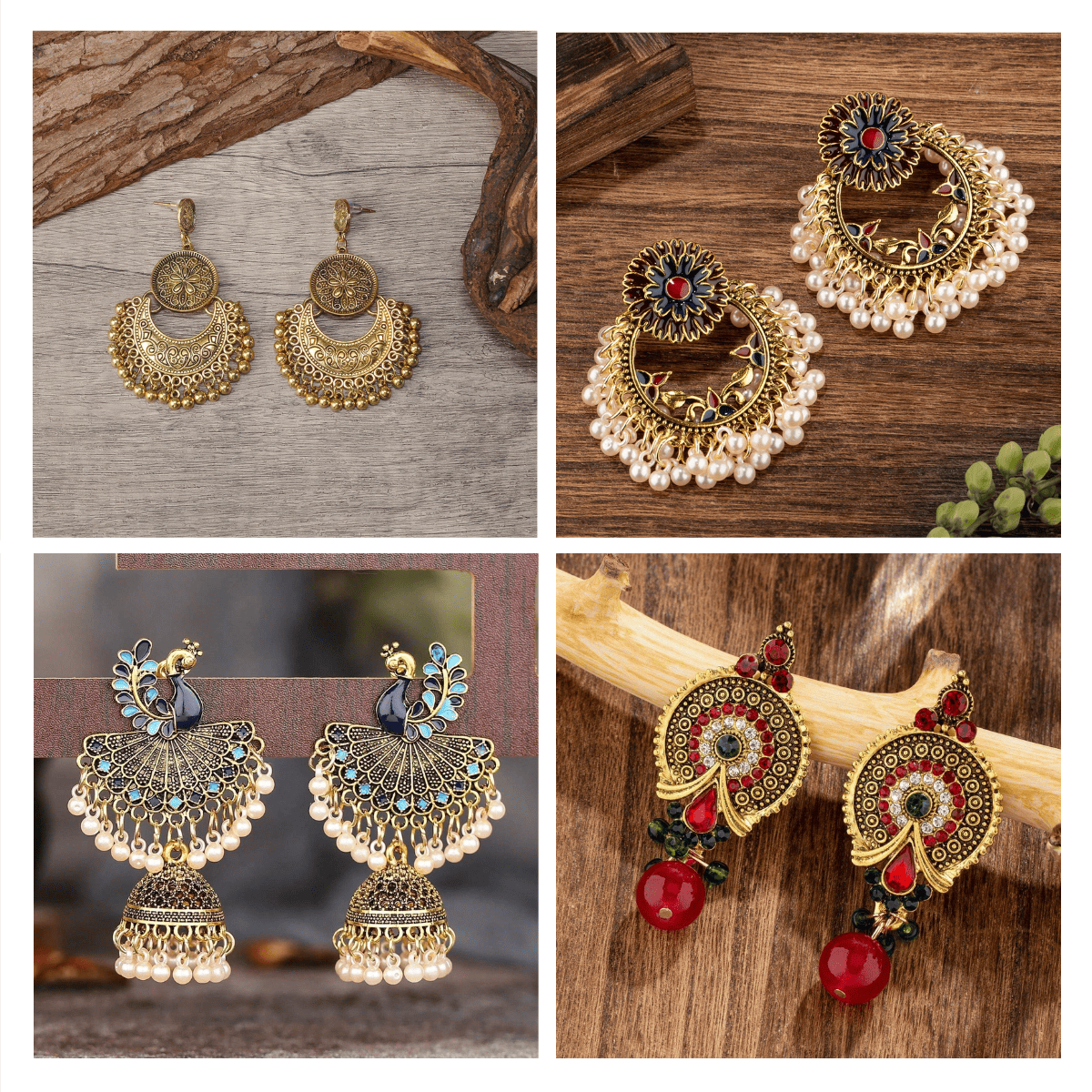 Cultural Cascade Series - Pack Of 12 Pair Jhumka Earrings #21