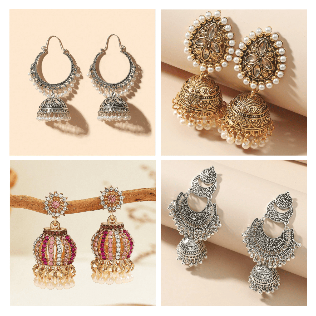 Jhumka Jewelscapes Series - Pack Of 12 Pair Jhumka Earrings #24