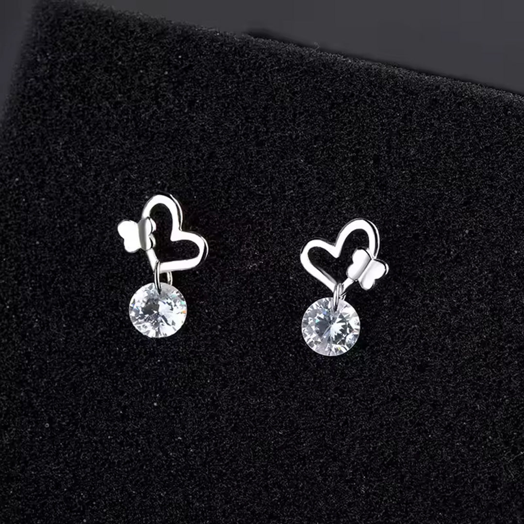 Silver Stud High Quality Women Earring Accessories for party pack of 9 pairs