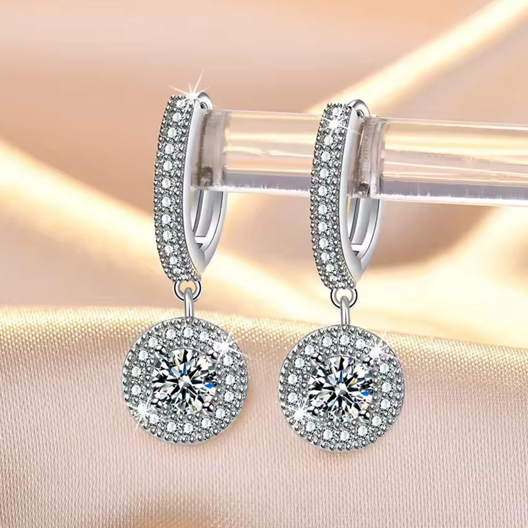 Sterling Silver Zircon Buckle Earrings For Exquisite Women Fashion Accessories pack of 9 pairs