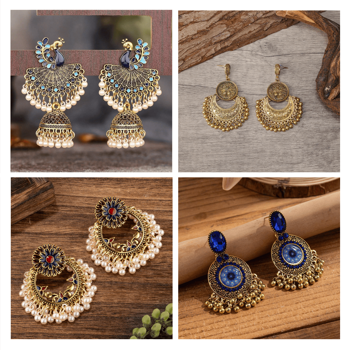 Timeless Jhumka Treasures - Pack of 12 pair jhumka earrings #4