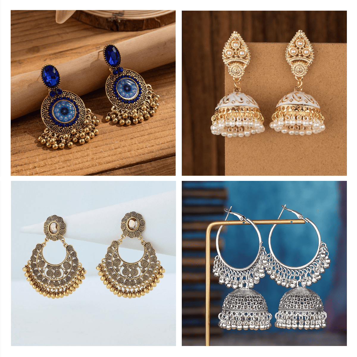Elegant Echoes Collection - Pack Of 12 Pair Jhumka Earrings #5