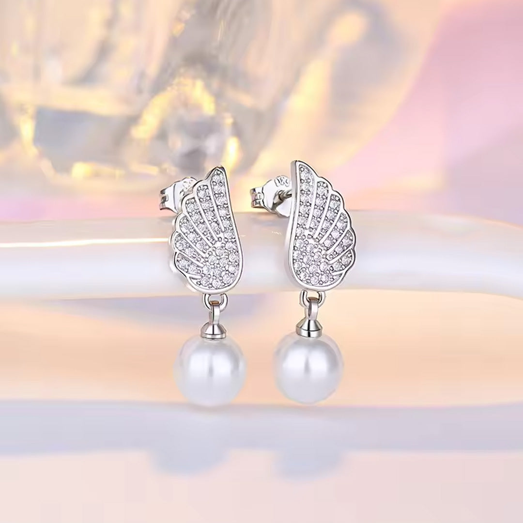 Silver Flowers Zircon Stud Earrings Accessories For Women Pack of 9 Pairs
