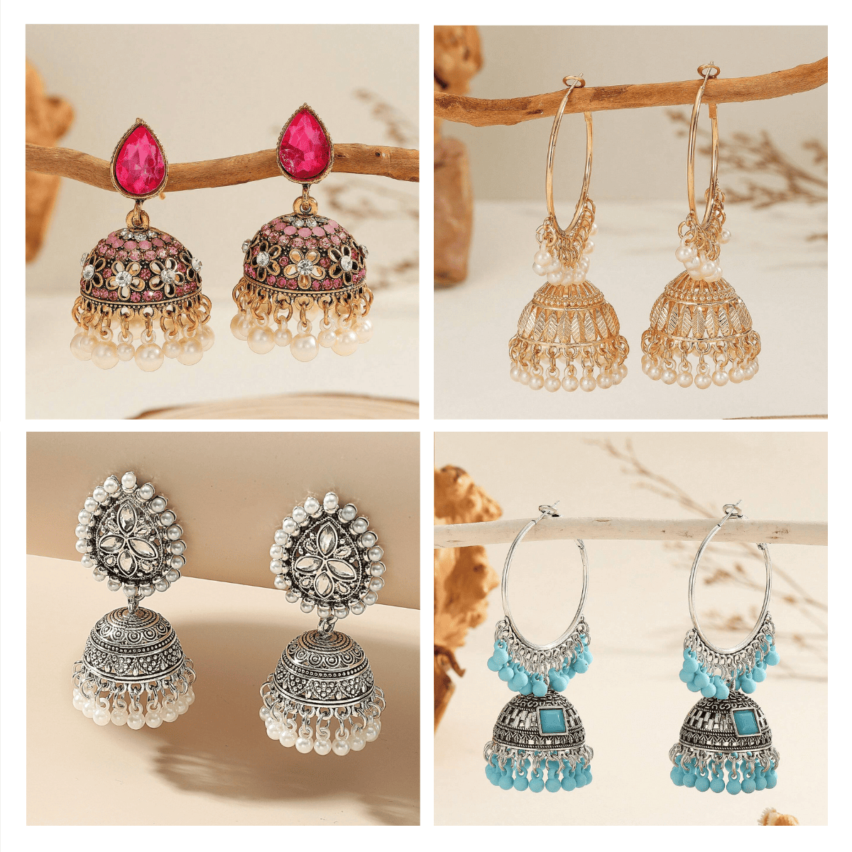 Radiant Jhumka Collection - Pack Of 12 Pair Jhumka Earrings #6