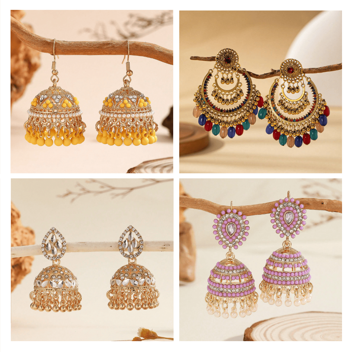 Radiant Jhumka Collection - Pack Of 12 Pair Jhumka Earrings #6