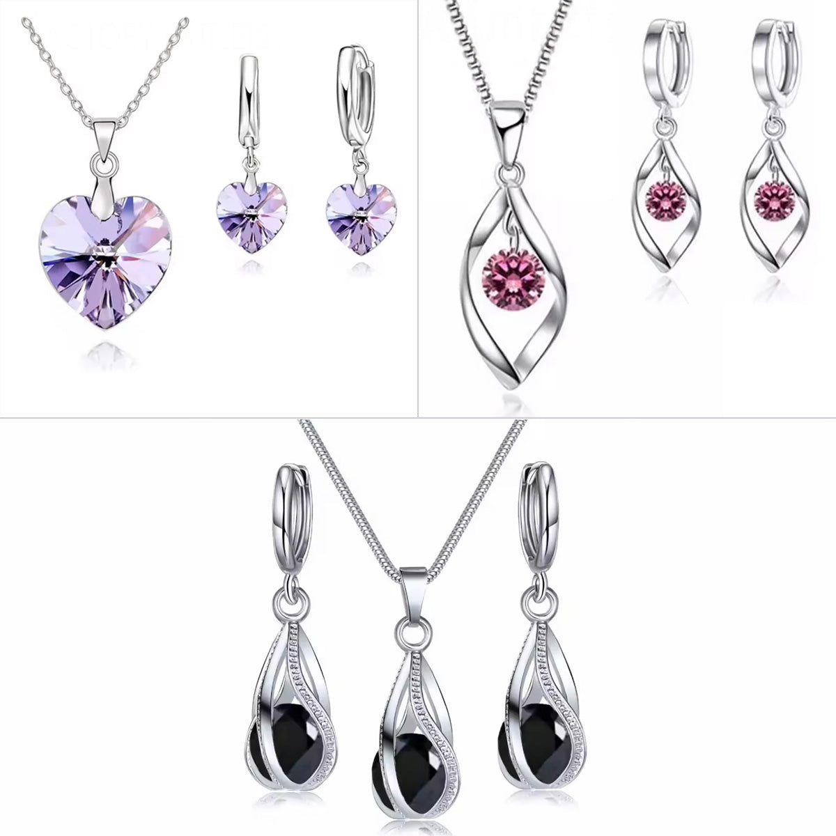 Set of 3 stunning necklace and 3 Earrings Combo