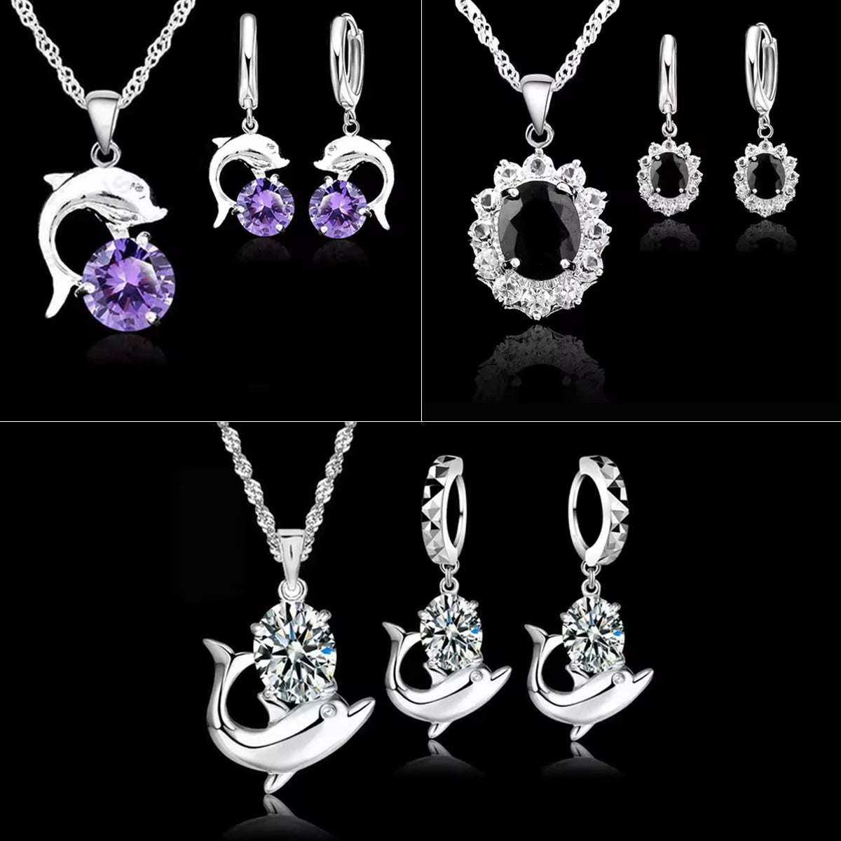 Set of 3 stunning necklace and 3 Earrings Combo