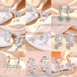 Sterling Silver Zircon Buckle Earrings For Exquisite Women Fashion Accessories pack of 9 pairs