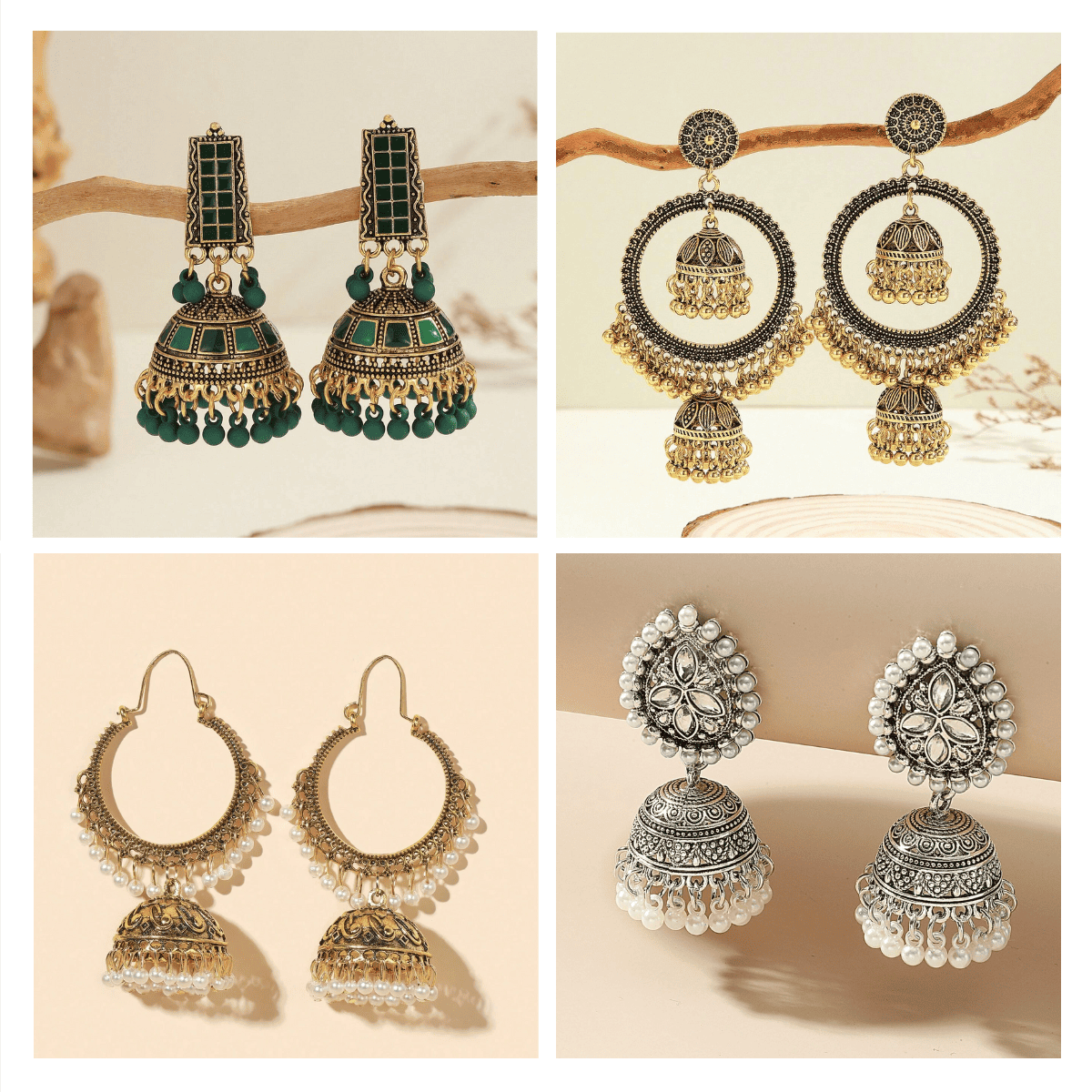 Jhumka Jewel Symphony -  Pack Of 12 Pair Jhumka Earrings #11