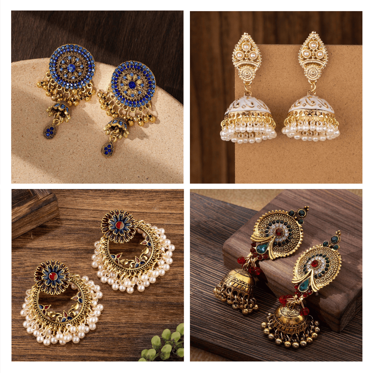 Jhumka Jewel Symphony -  Pack Of 12 Pair Jhumka Earrings #11