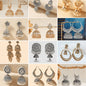 Timeless Reverie Collection -  Pack Of 12 Pair Jhumka Earrings #13