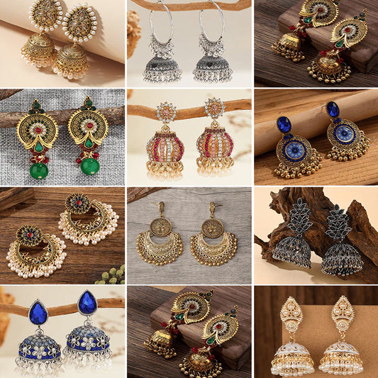 Luxe Jhumka Chronicles - Pack Of 12 Pair Jhumka Earrings #7