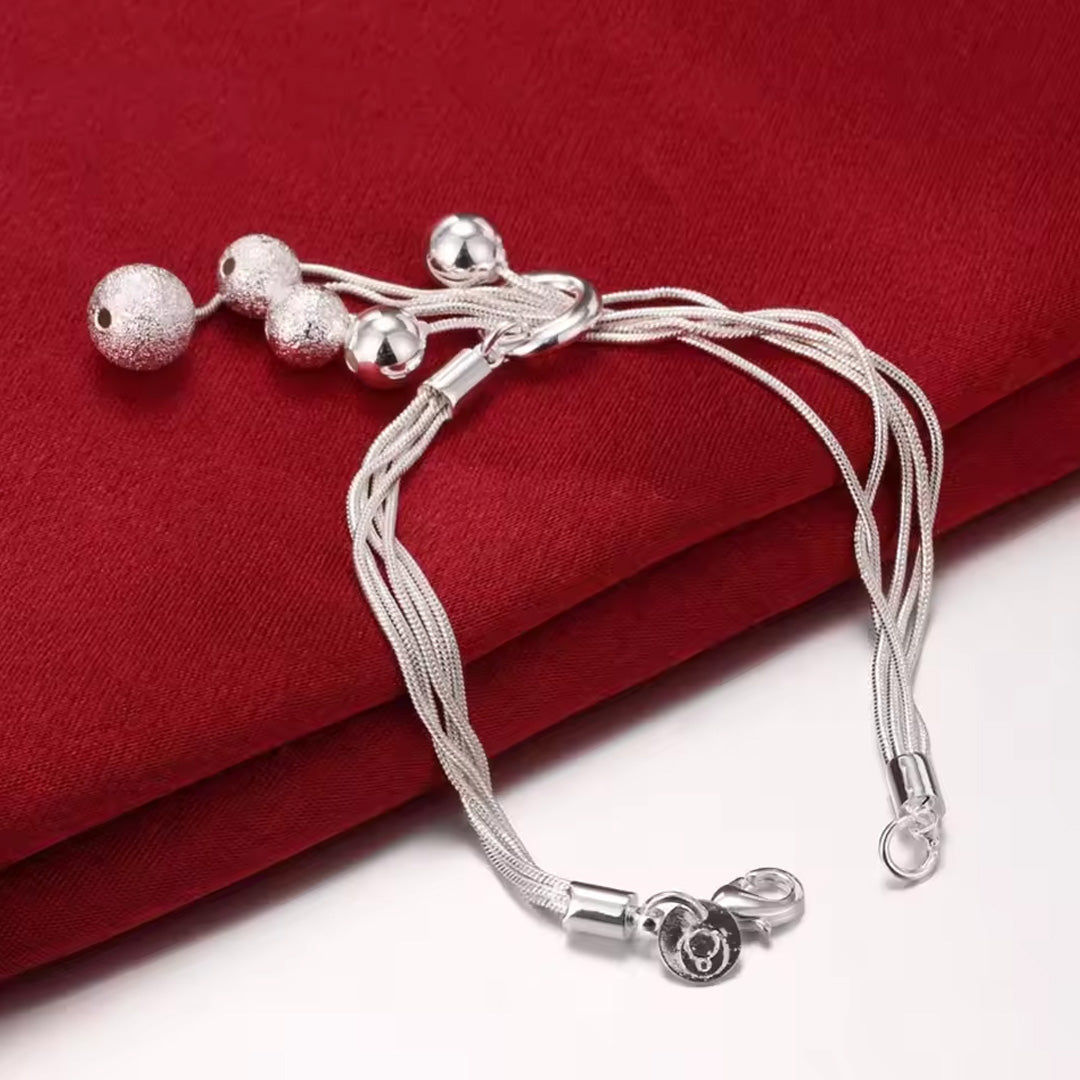 Women Elegant Waterdrop Rhinestone Pendant Necklace,Hook Earrings & Bracelet Jewelry Set of 4