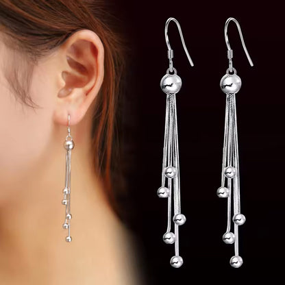 Silver Color Simple Round Bling CZ Zircon Stone Stud Korean Earrings for Women pack of 9 pairs