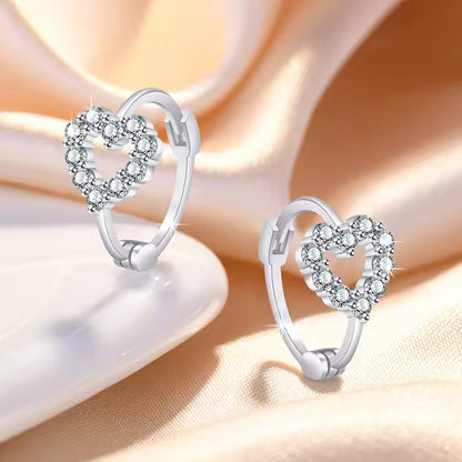 Sterling Silver Zircon Buckle Earrings For Exquisite Women Fashion Accessories pack of 9 pairs