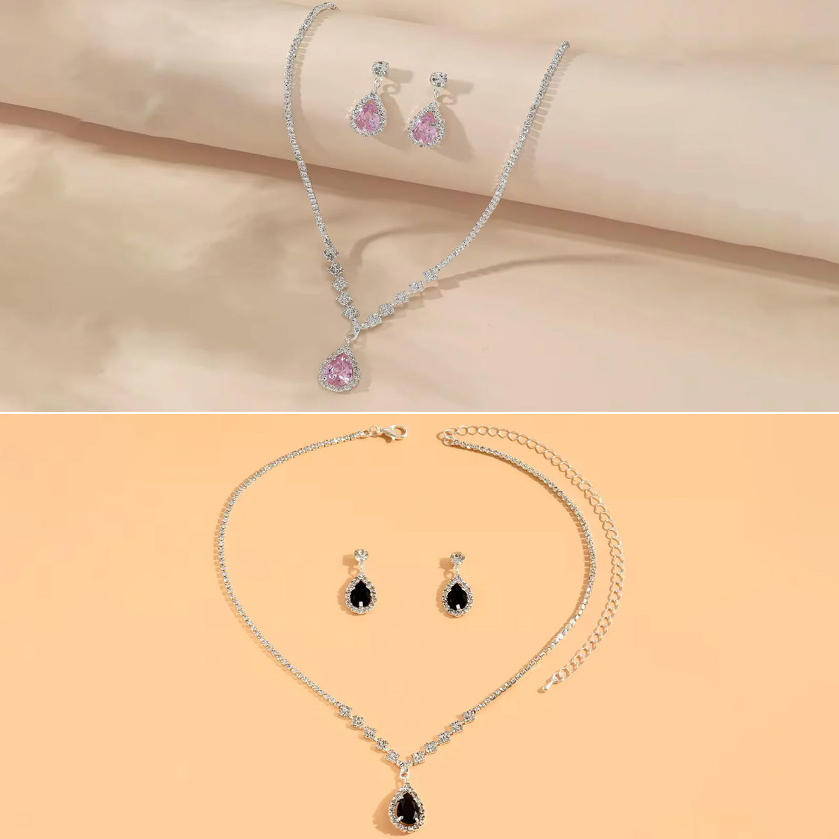 Set of 2 stunning necklace and 2 Earrings Combo