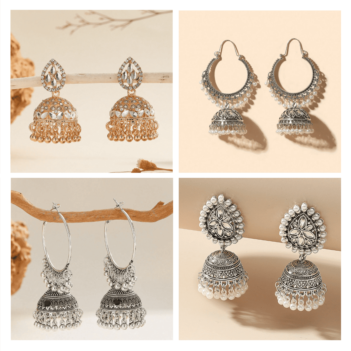 Luxe Heritage Collection - Pack Of 12 Pair Jhumka Earrings #23