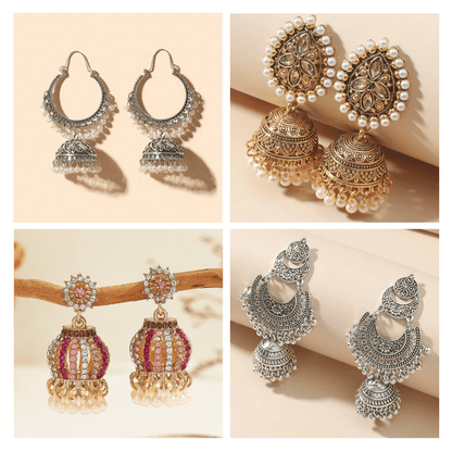 Jhumka Jewelscapes Series - Pack Of 12 Pair Jhumka Earrings #24