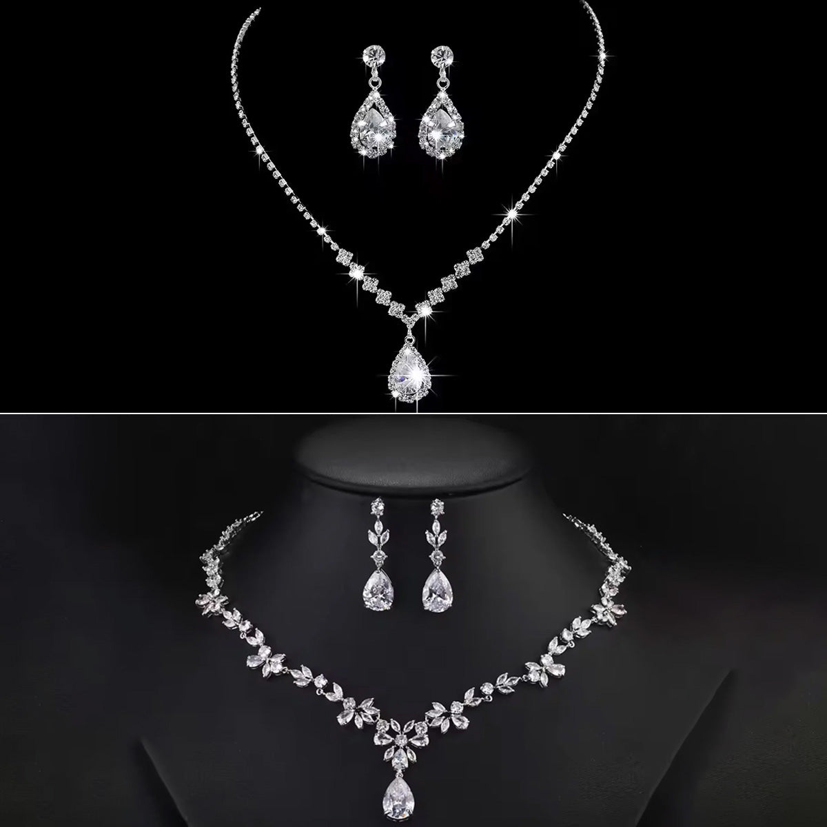 Set of 2 stunning necklace and 2 Earrings Combo