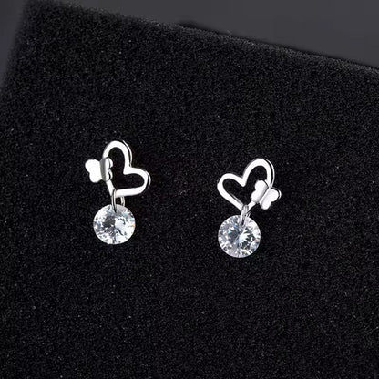 Silver Stud High Quality Women Earring Accessories for party pack of 9 pairs