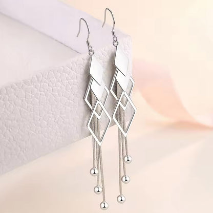 Women Elegant Waterdrop Rhinestone Hook Earrings