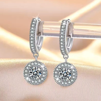 Sterling Silver Zircon Buckle Earrings For Exquisite Women Fashion Accessories pack of 9 pairs
