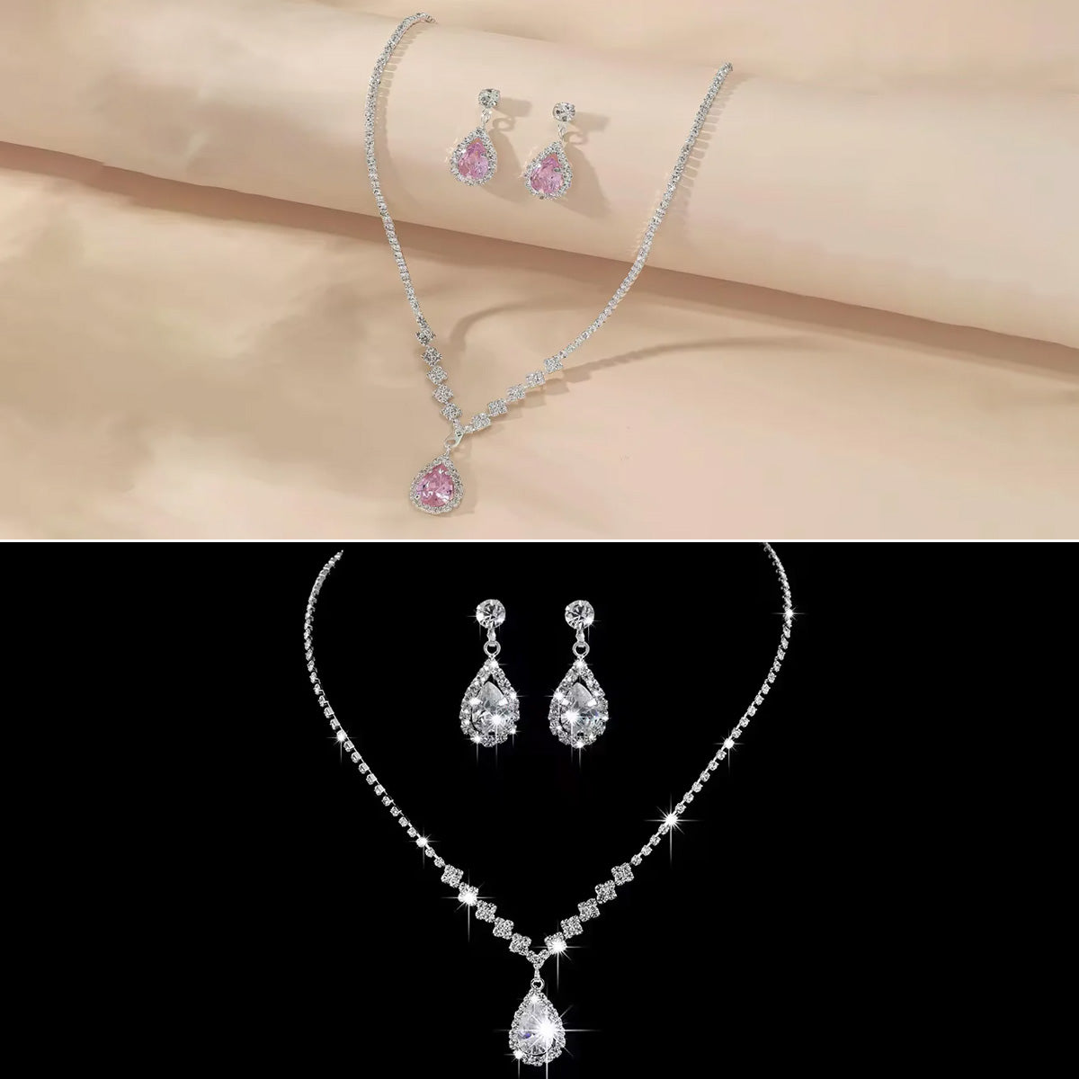 Set of 2 stunning necklace and 2 Earrings Combo