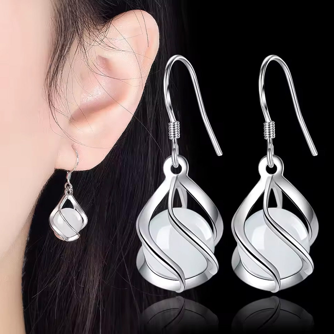 Silver Color Simple Round Bling CZ Zircon Stone Stud Korean Earrings for Women pack of 9 pairs