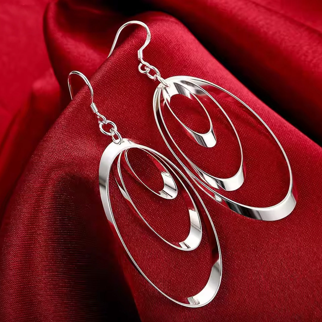 Women Elegant Waterdrop Rhinestone Hook Earrings