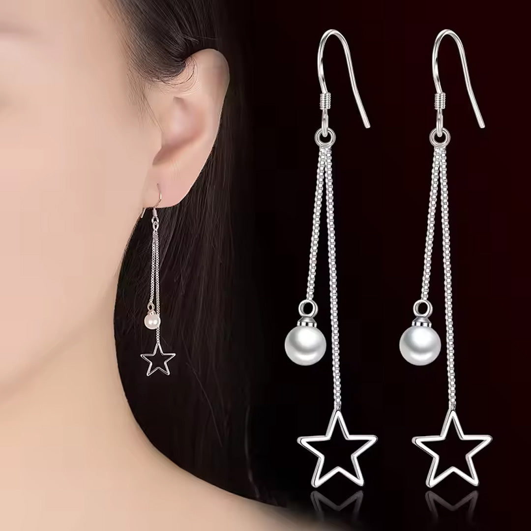 Sterling Silver Color Simple Bling CZ Zircon Stone Stud Korean Earrings for Women Pack of 9 Pairs