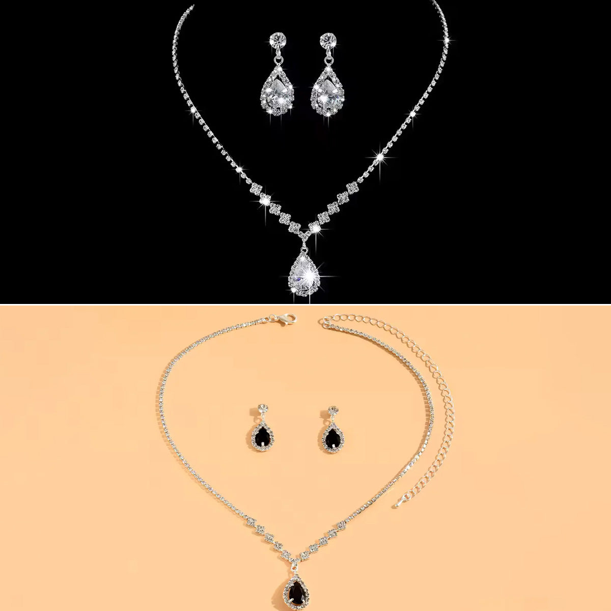 Set of 2 stunning necklace and 2 Earrings Combo