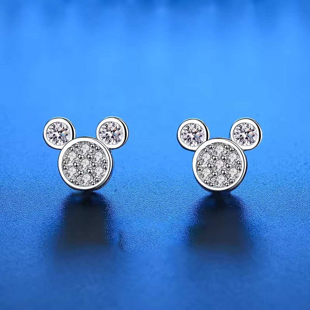 Silver Stud zircon Diamond Look Earrings For Women Jewelry Accessories Pack of 9 Pairs
