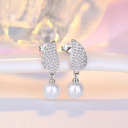 Silver Flowers Zircon Stud Earrings Accessories For Women Pack of 9 Pairs