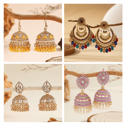 Radiant Jhumka Collection - Pack Of 12 Pair Jhumka Earrings #6