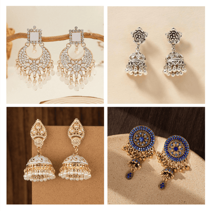 Radiant Jhumka Collection - Pack Of 12 Pair Jhumka Earrings #6