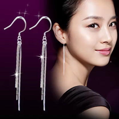 Sterling Silver Color Simple Bling CZ Zircon Stone Stud Korean Earrings for Women Pack of 9 Pairs