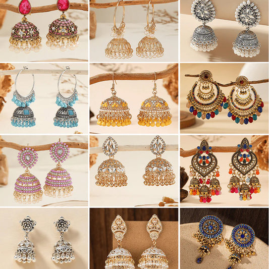 Radiant Jhumka Collection - Pack Of 12 Pair Jhumka Earrings #6