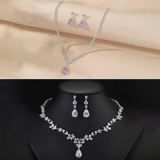 Set of 2 stunning necklace and 2 Earrings Combo