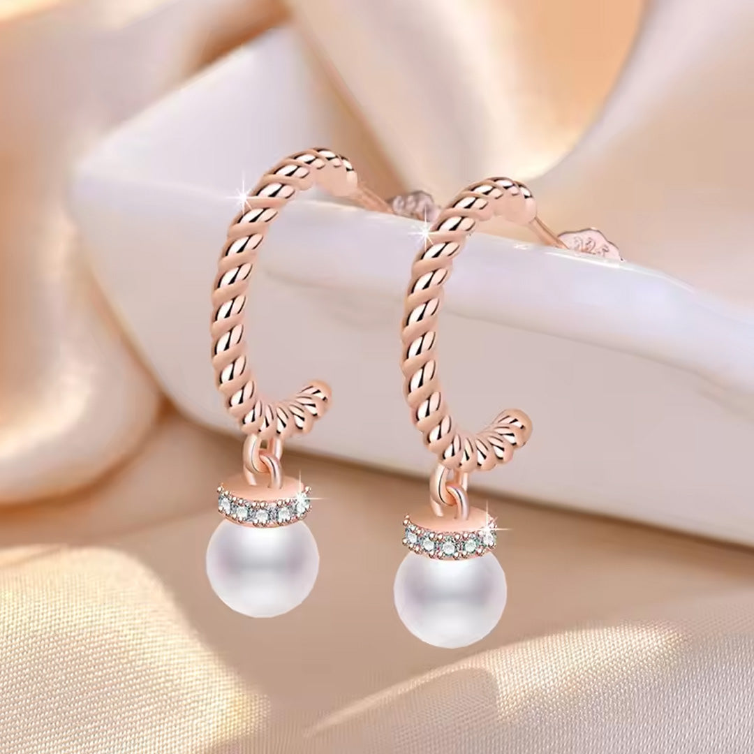 Silver Flowers Zircon Stud Earrings Accessories For Women Pack of 9 Pairs