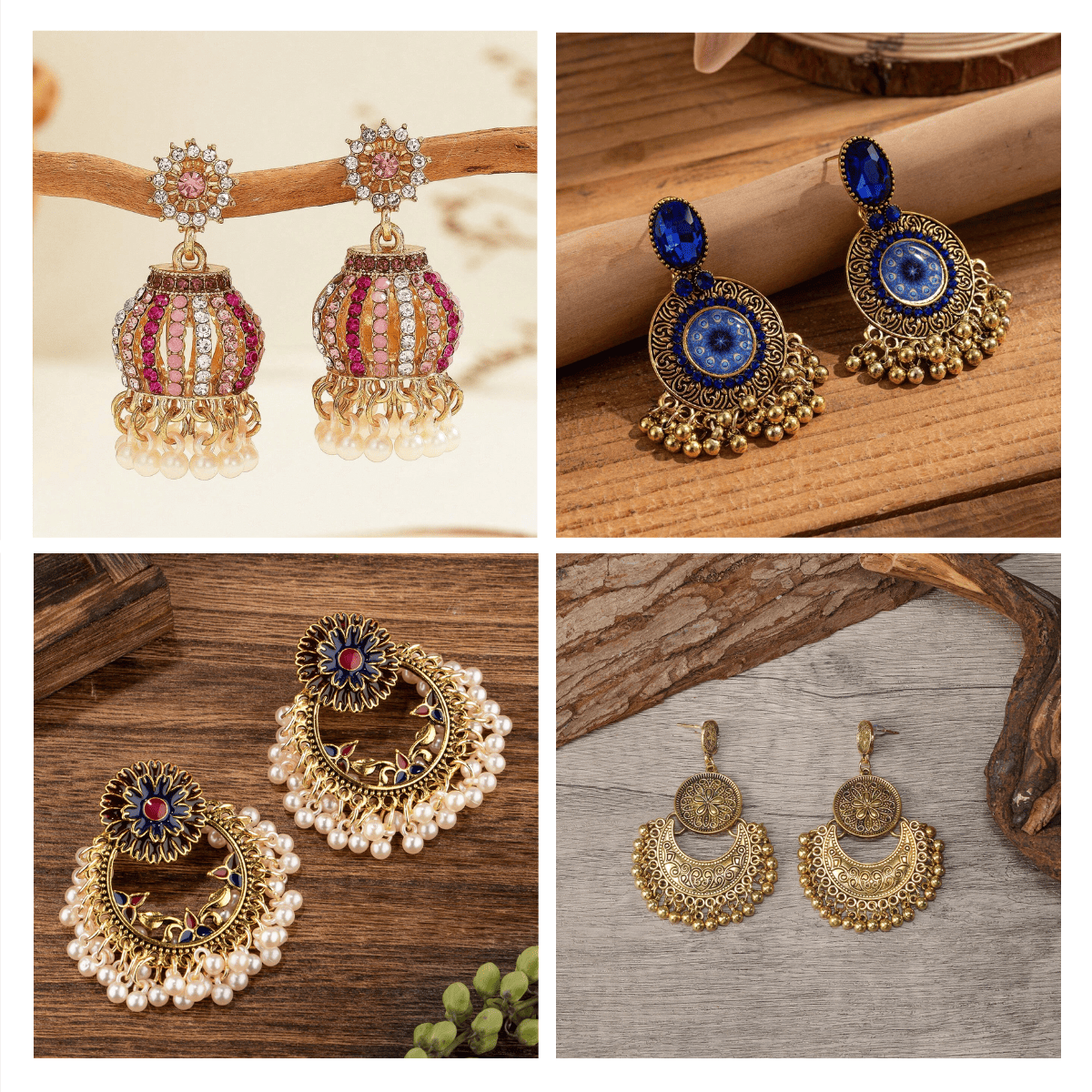 Luxe Jhumka Chronicles - Pack Of 12 Pair Jhumka Earrings #7