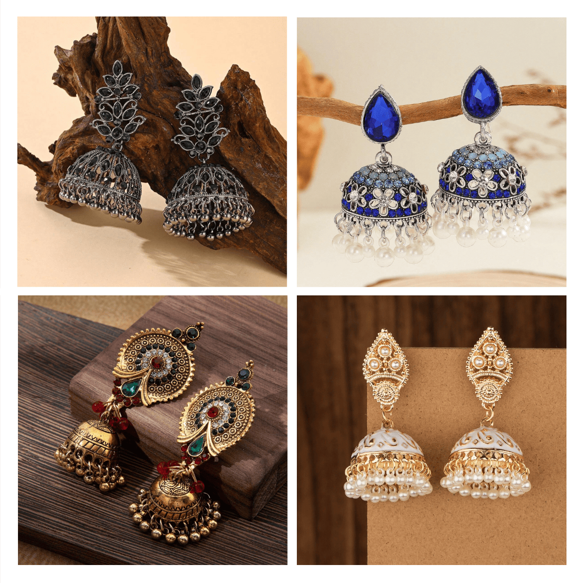 Luxe Jhumka Chronicles - Pack Of 12 Pair Jhumka Earrings #7