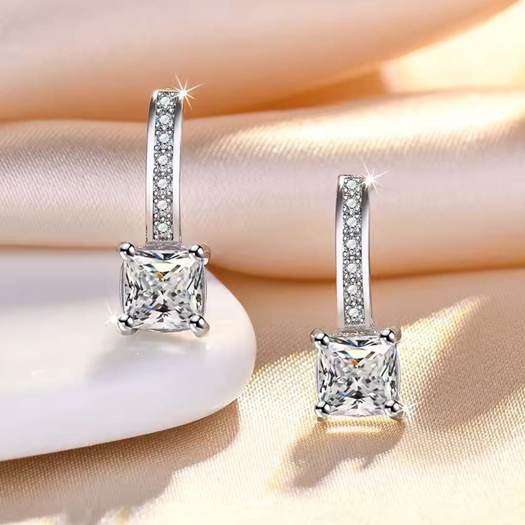 Silver Heart AAA Zircon Stud Earrings Accessories For Women Pack of 9 Pairs