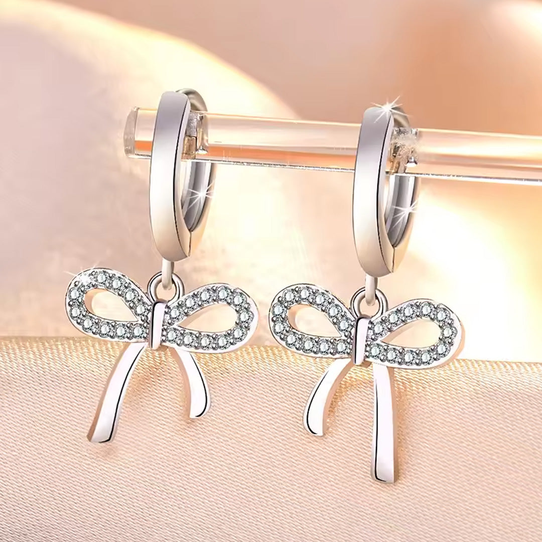 Sterling Silver Zircon Buckle Earrings For Exquisite Women Fashion Accessories pack of 9 pairs