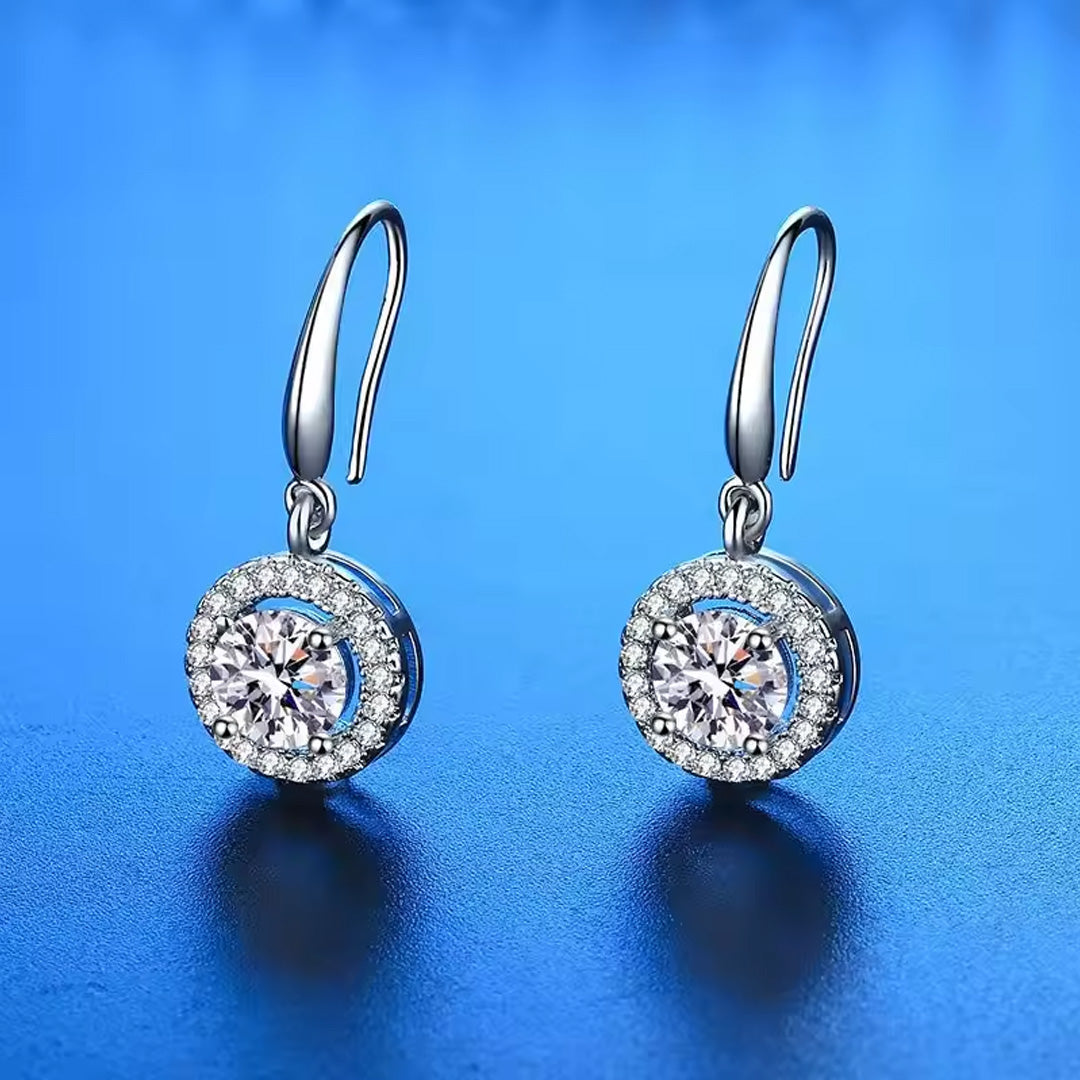 Silver Stud zircon Diamond Look Earrings For Women Jewelry Accessories Pack of 9 Pairs